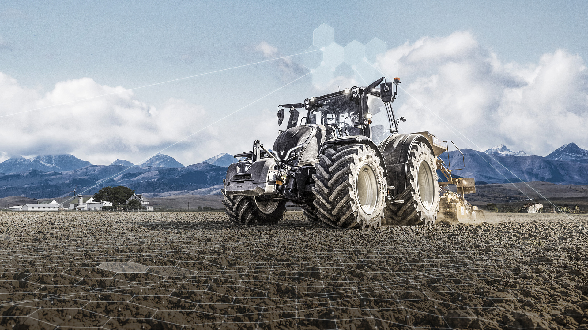 Overview of harvested field, Alberta, Canada.