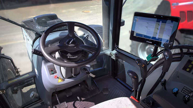 The cab of Patrick Ståhls' Valtra 8400 fitted with Valtra Guide autoguidance and ISOBUS control for a cost of just €8000